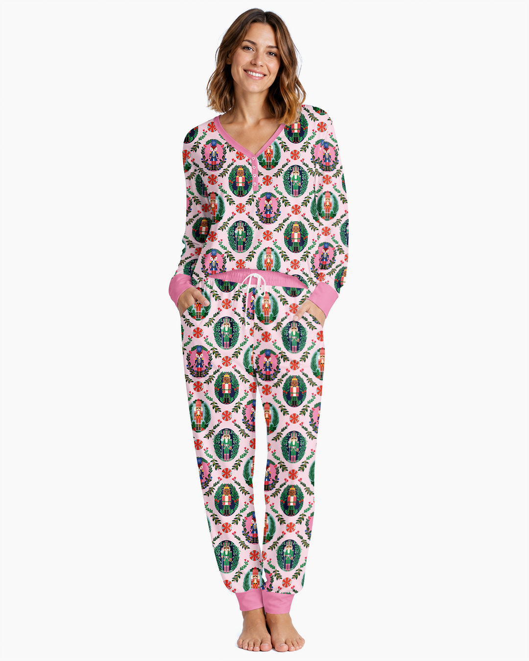 Whimsical Nutcracker Bamboo Women Pajama Set