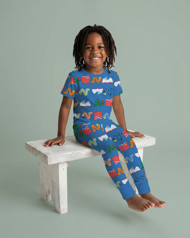 Bookworm Family Matching Bamboo Two Piece Short Sleeve Pajama Set