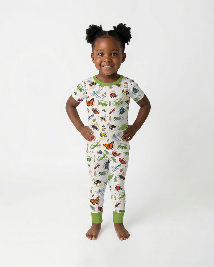 Bug Learning Bamboo Two Piece Short Sleeve Pajama Set