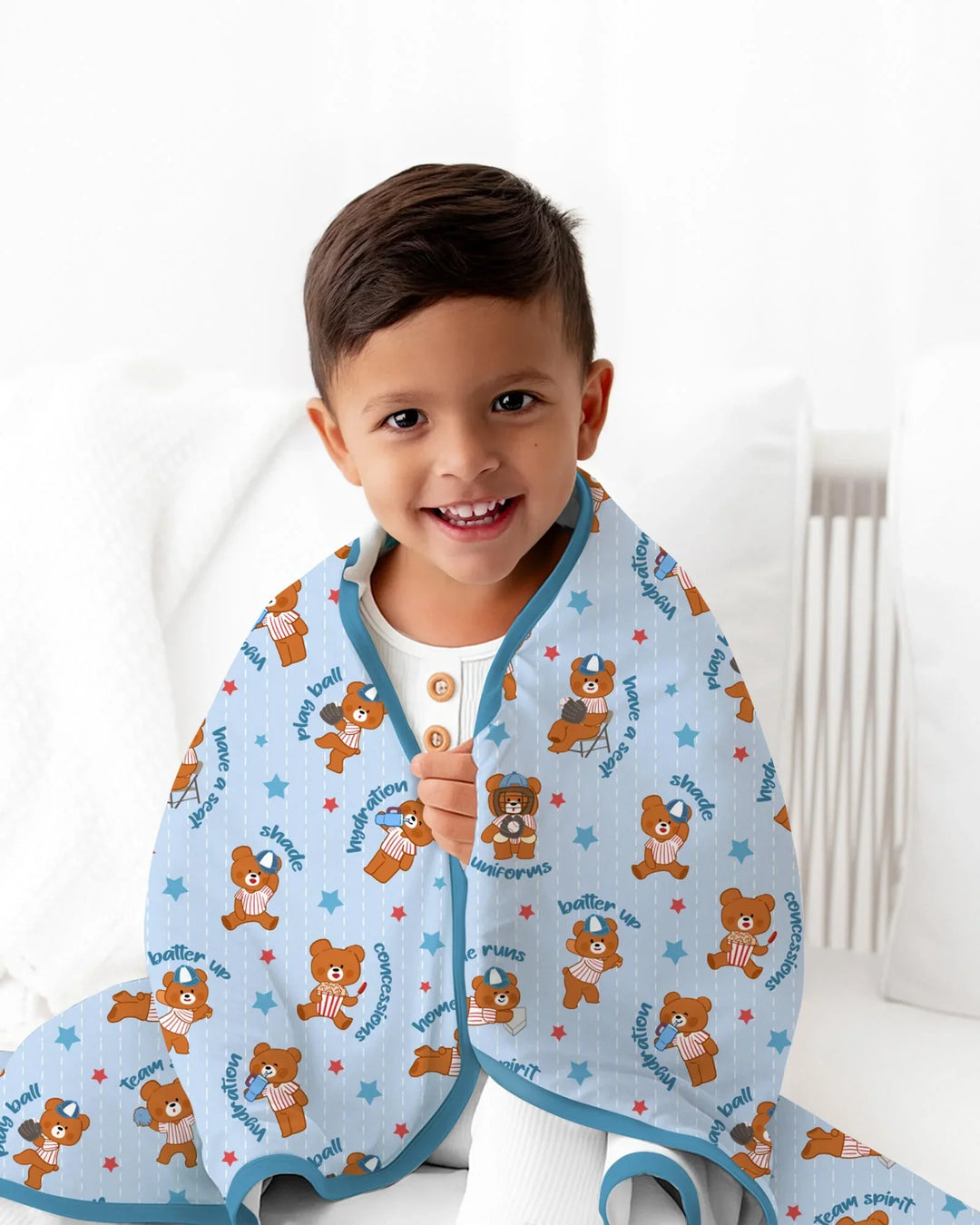 Born To Play Baseball Bamboo Blanket
