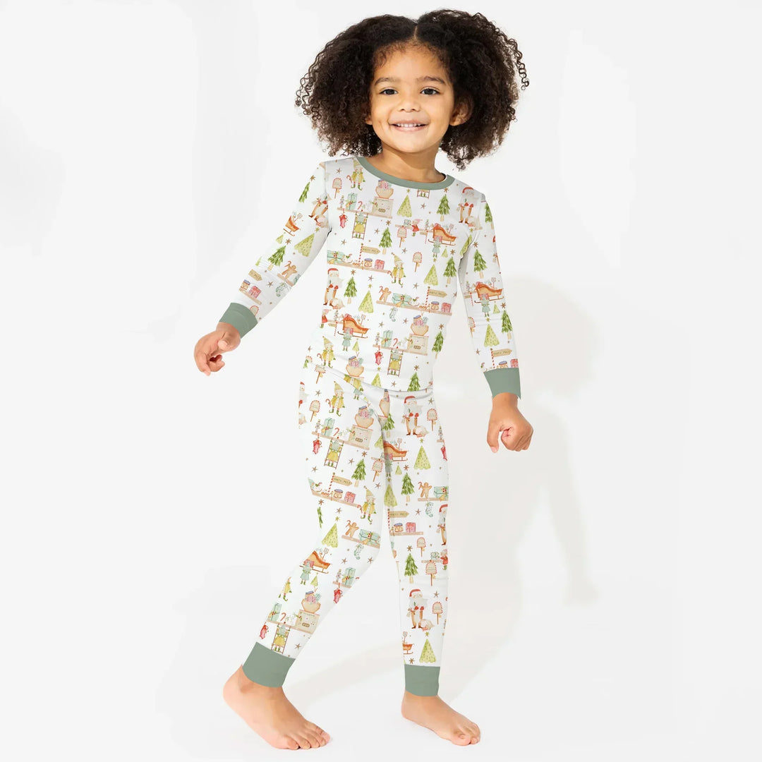 Santa's Workshop Bamboo Two Piece Long Sleeve Pajama Set