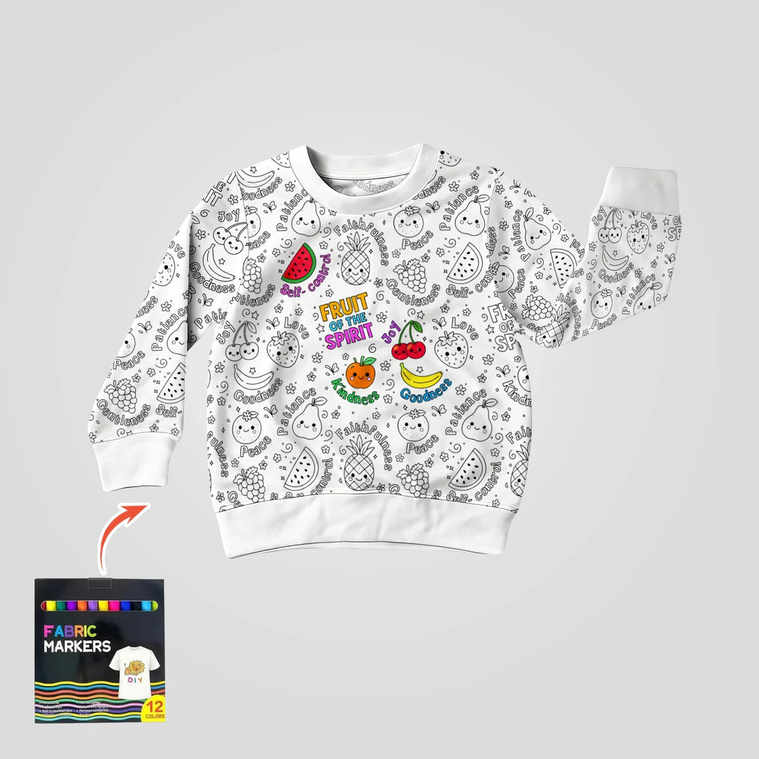 All Colorable Fruit of the Spirit Bamboo Crewneck Sweatshirt