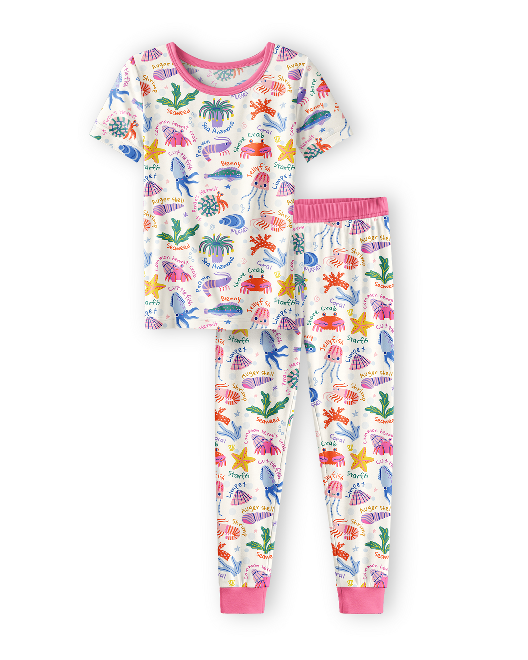 Tide Pool Pals Bamboo Two Piece Short Sleeve Pajama Set