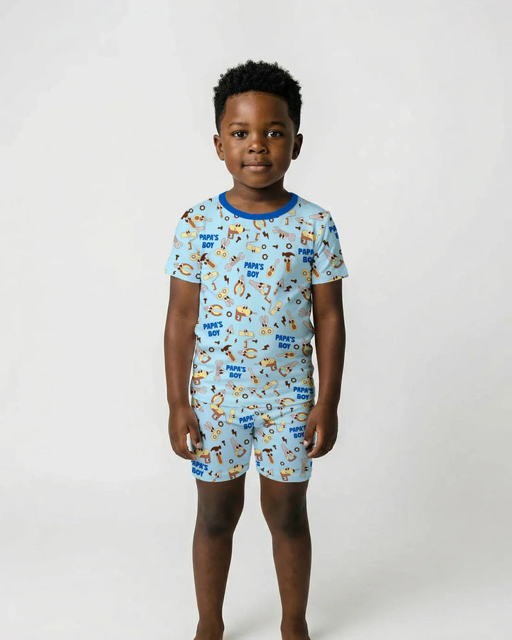 Fixer of All Things Dad Club Bamboo Two Piece Short Sleeve Shorts Pajama Set