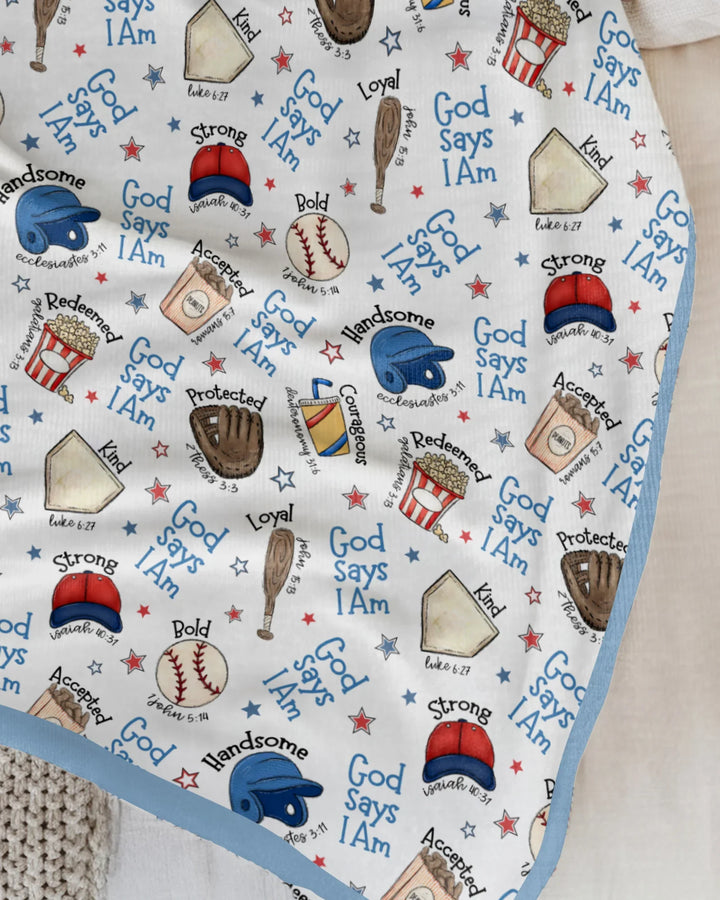 Christian Baseball Bamboo Blanket