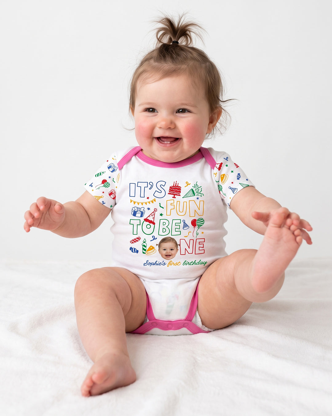Custom Photo It's Fun To Be One Bamboo Bodysuit