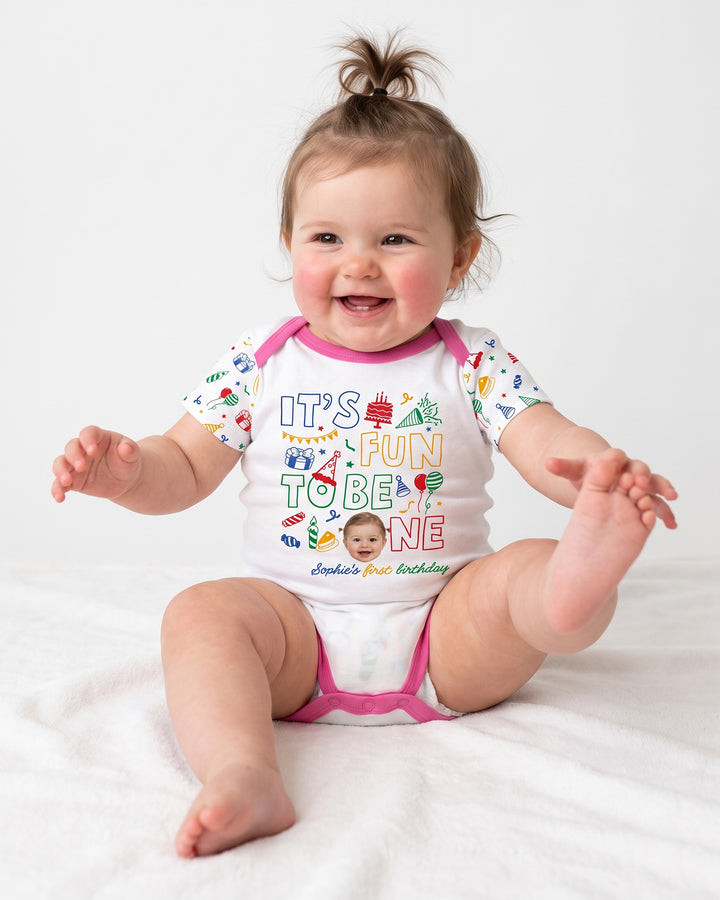 Custom Photo It's Fun To Be One Bamboo Bodysuit