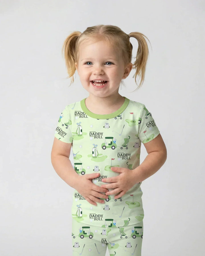 Daddy Golf Team Bamboo Two Piece Short Sleeve Pajama Set