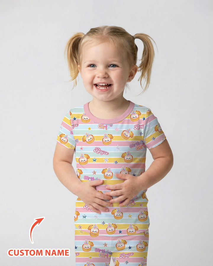 CUSTOM Template Bamboo Two Piece Short Sleeve Pyjamas Set