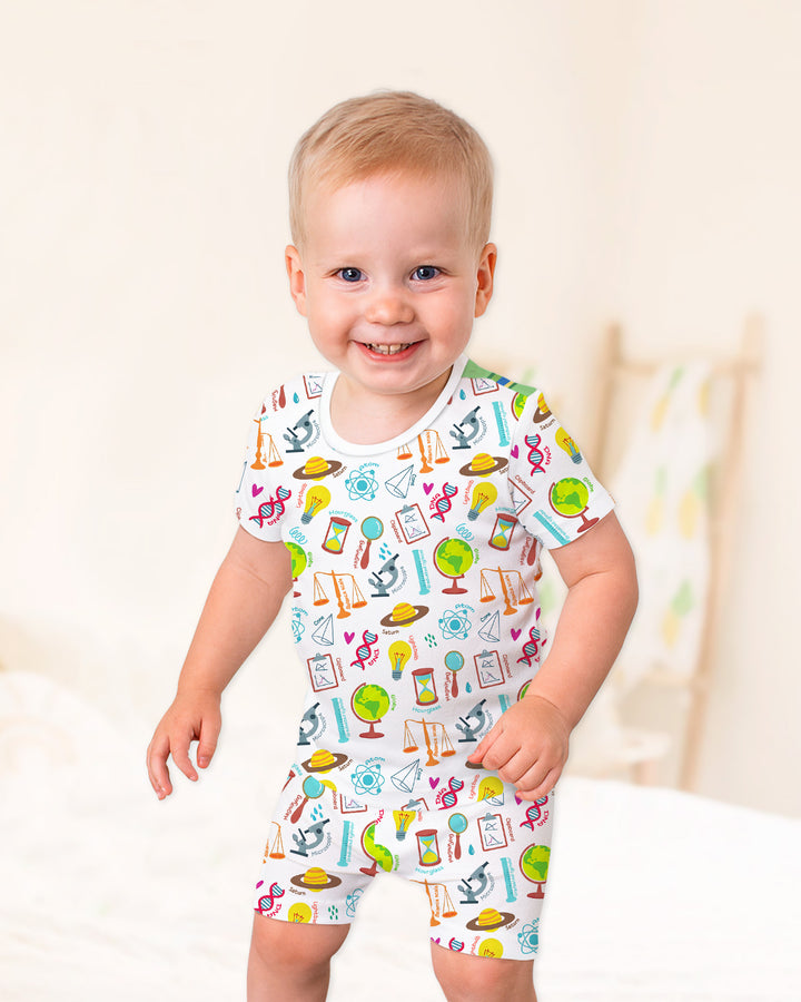 Template Bamboo Two Piece Short Sleeve Shorts Pyjamas Set