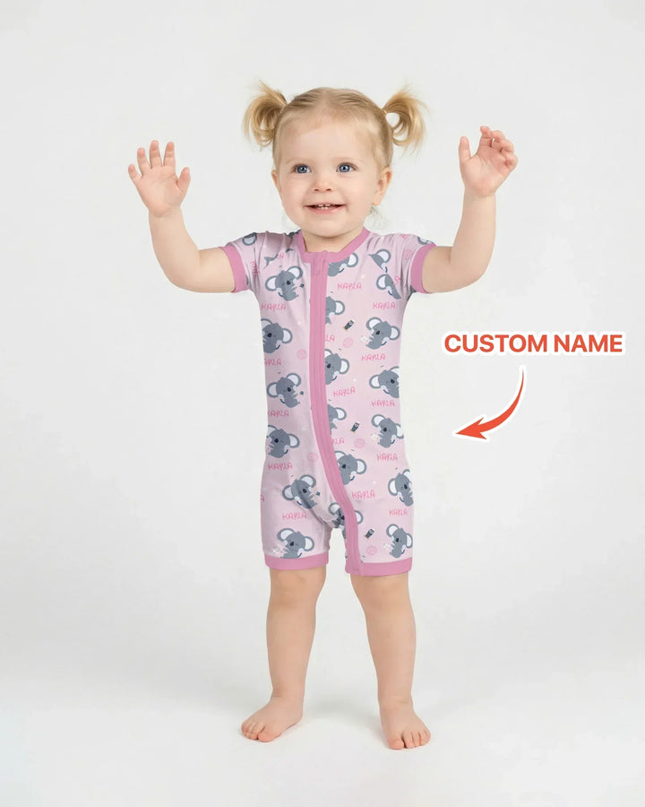 Custom Name Cosmic Koala Bamboo Shorty Zippy