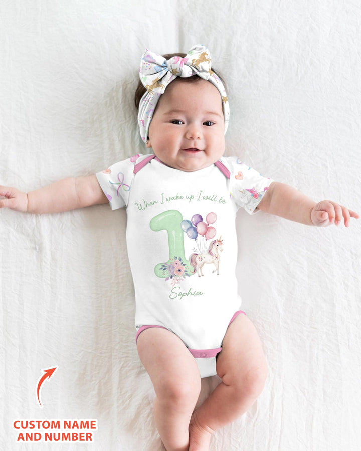 Custom Name When I Wake Up I Will Be Birthday Bamboo Bodysuit