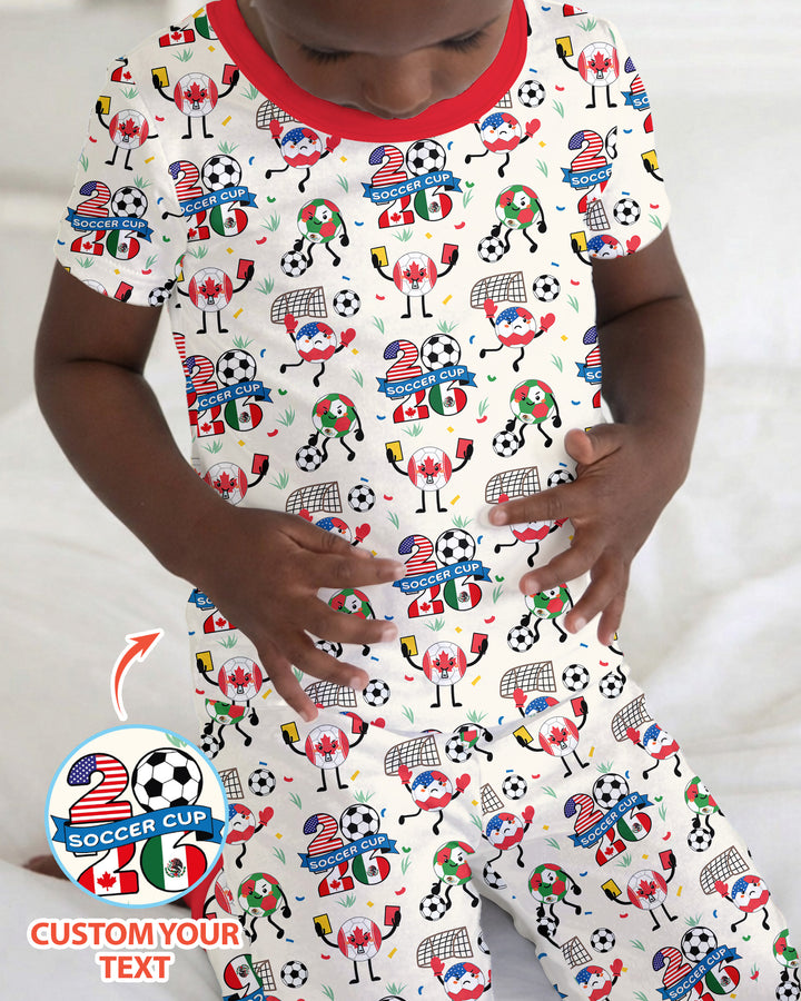 Soccer Squad 2026 Bamboo Two Piece Short Sleeve Pajama Set