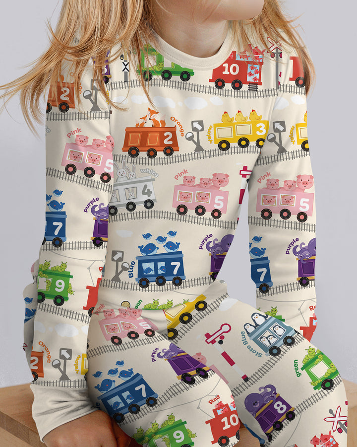 Template Bamboo Two Piece Long Sleeve Pyjamas Set