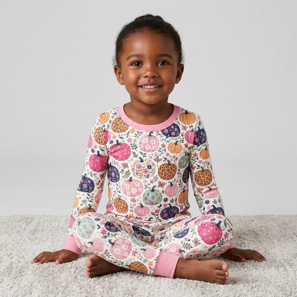 Template Bamboo Two Piece Long Sleeve Pyjamas Set