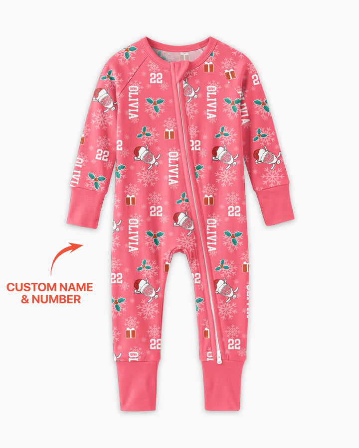 Custom Name Hockey Holiday Bamboo Convertible Zippy