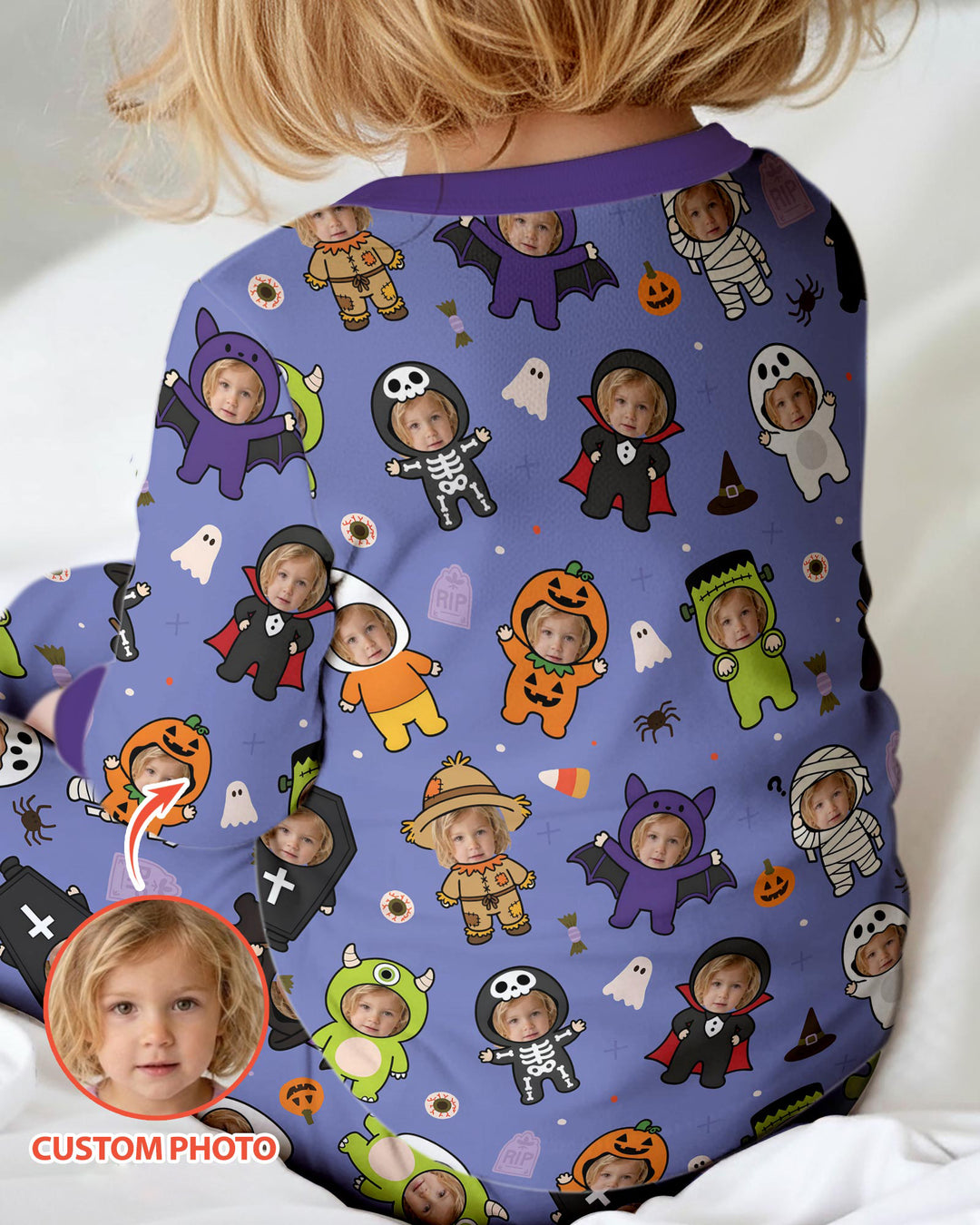 Custom Photo Little Halloween Crew Bamboo Convertible Zippy