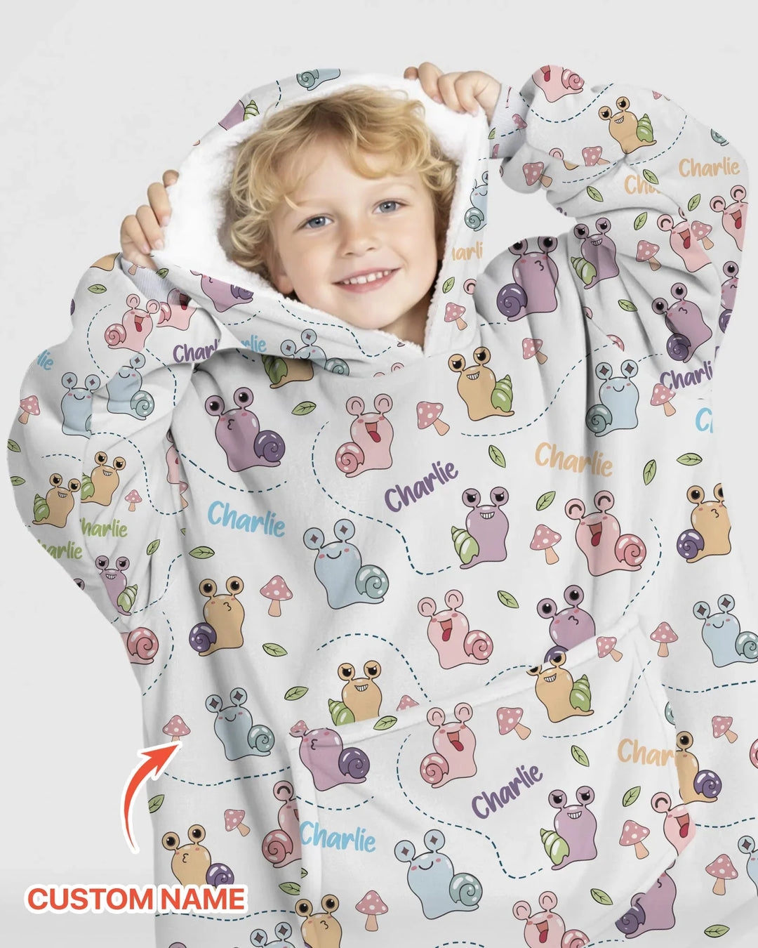 Custom Name Snailed it! Bamboo Blanket Hoodie