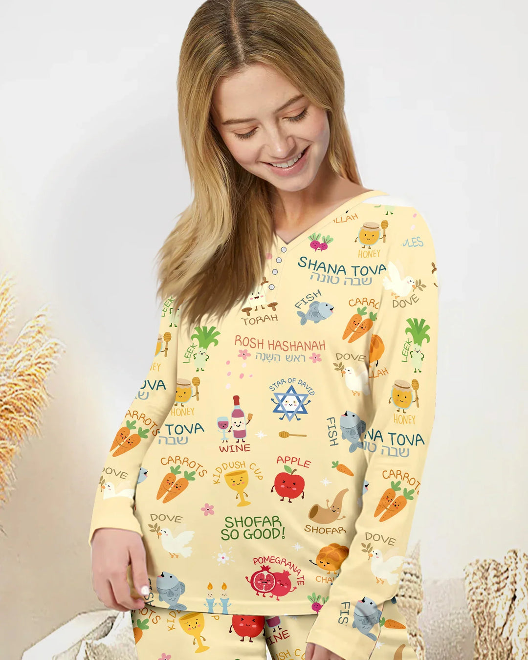 Family Rosh Hashanah Matching Bamboo Women Pajama Set