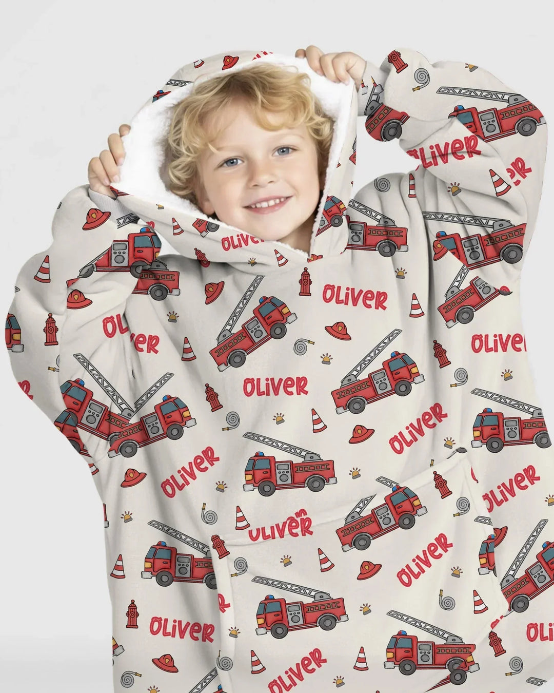 Custom Name Future Firefighters Bamboo Blanket Hoodie
