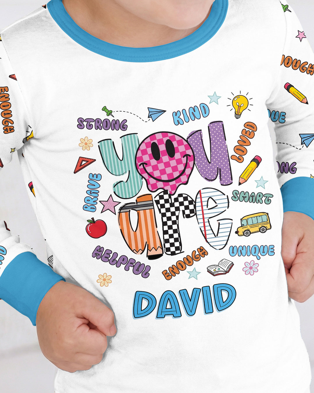 Custom Name You Are Everything Bamboo Two Piece Long Sleeve Pajama Set
