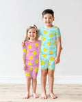 Softball Lovers Bamboo Two Piece Short Sleeve Shorts Pajama Set