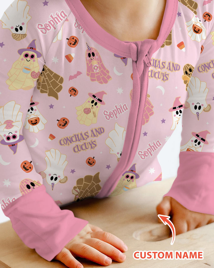 Pantasmas Mexican Halloween Custom Name Bamboo Convertible Zippy