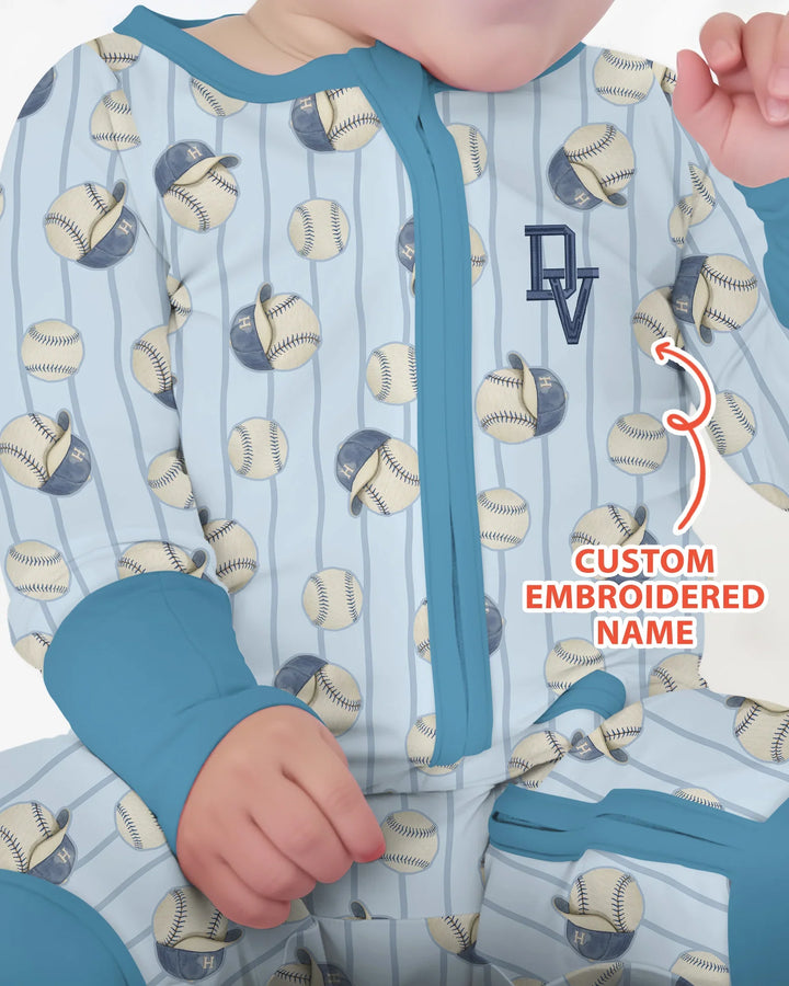 Custom Embroidered Baseball Bamboo Convertible Zippy