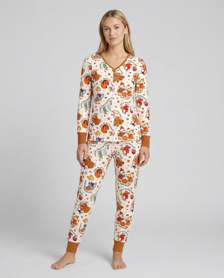 Just A Fall Goose Family Matching Bamboo Women Pajama Set