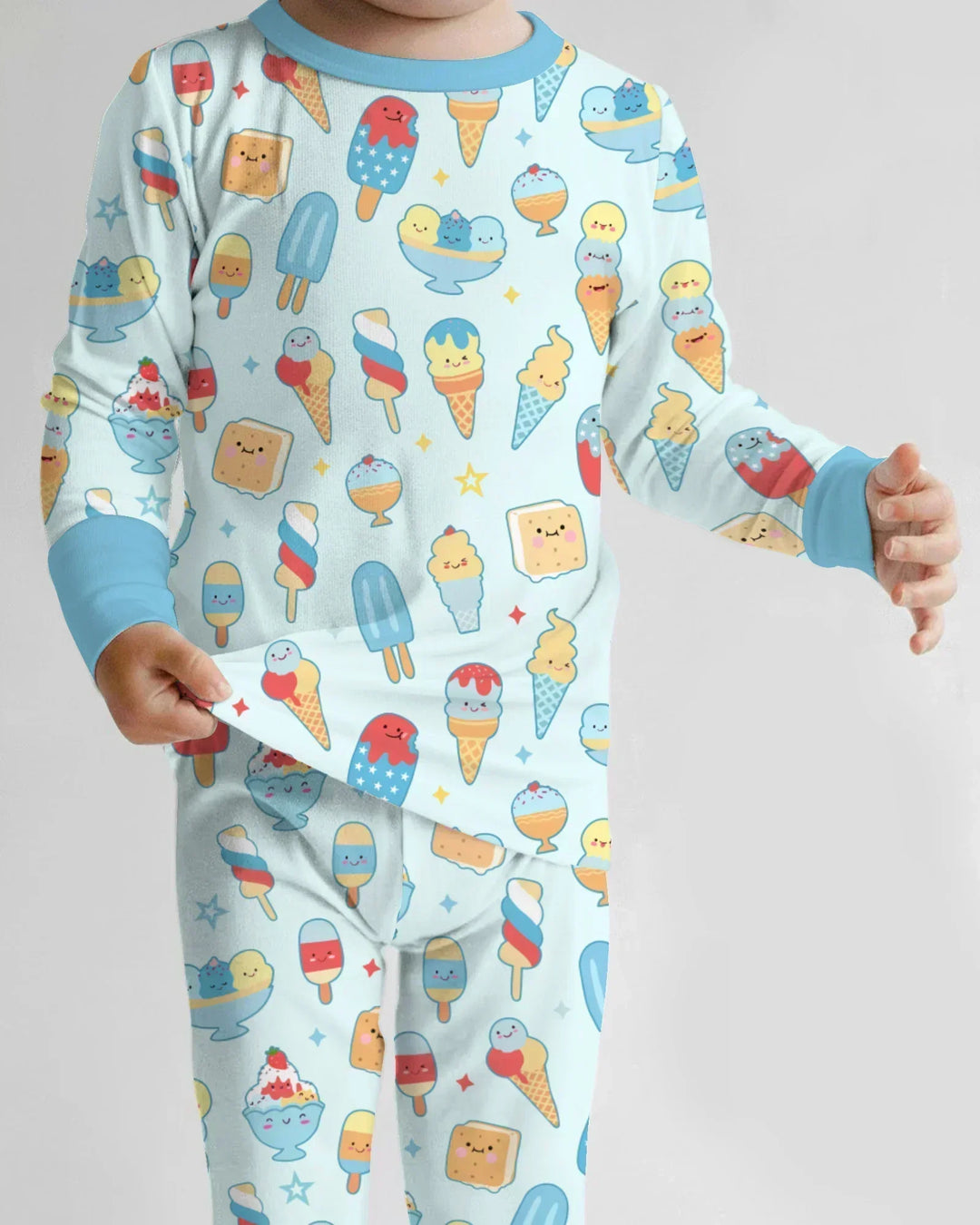 American Ice cream Bamboo Two Piece Long Sleeve Pajama Set