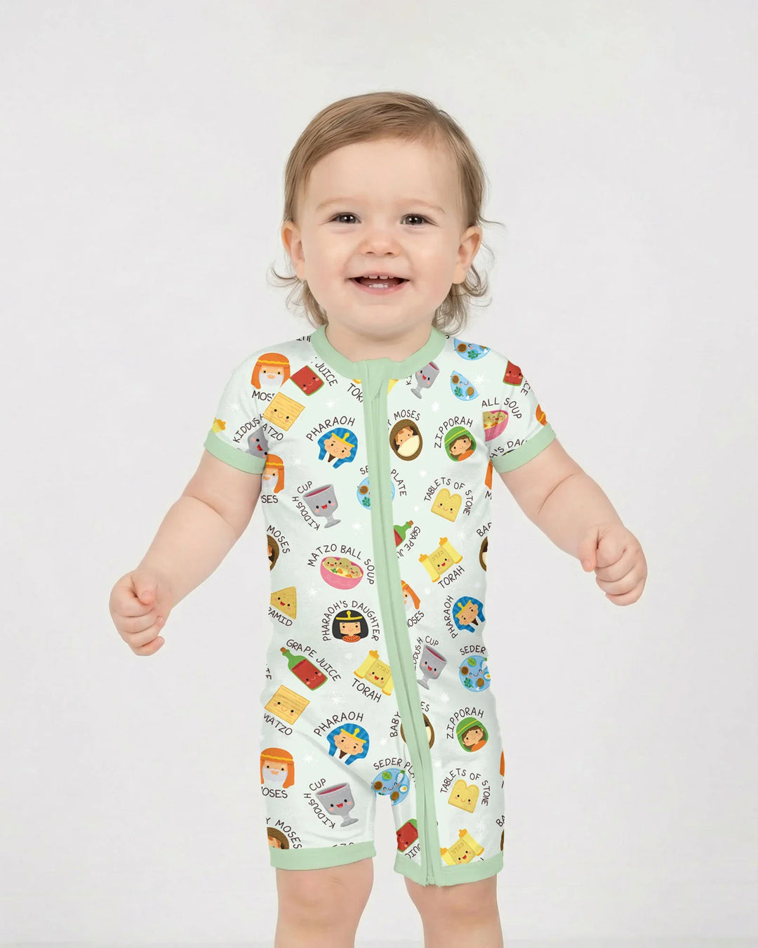 Cute Passover Characters Bamboo Shorty Zippy