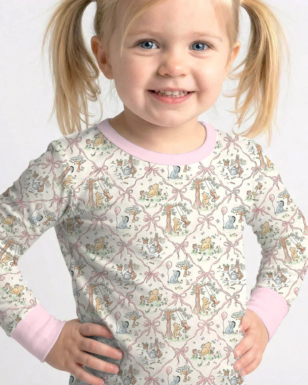 Spring Meadow Friends Bamboo Two Piece Long Sleeve Pajama Set