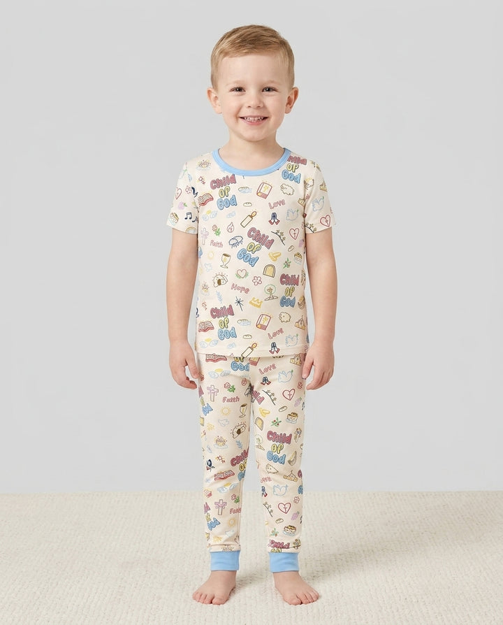 A Child Of God Family Matching Bamboo Two Piece Short Sleeve Pajama Set