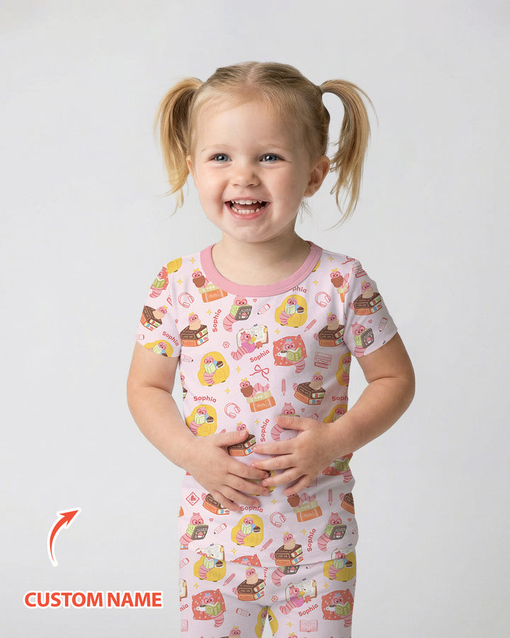 CUSTOM Template Bamboo Two Piece Short Sleeve Pyjamas Set