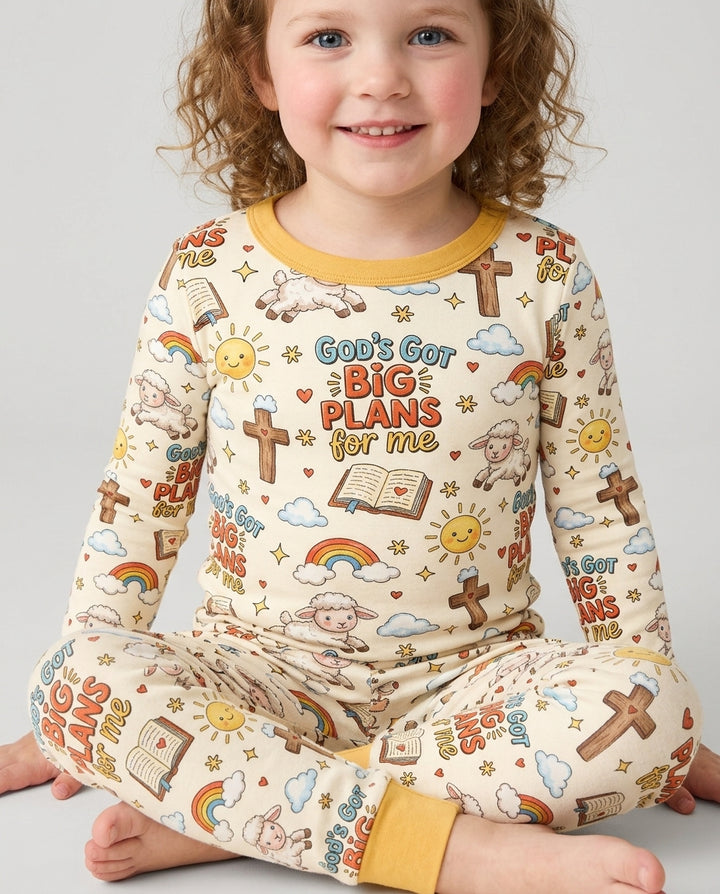 God's Got Big Plans For Me Bamboo Two Piece Long Sleeve Pajama Set