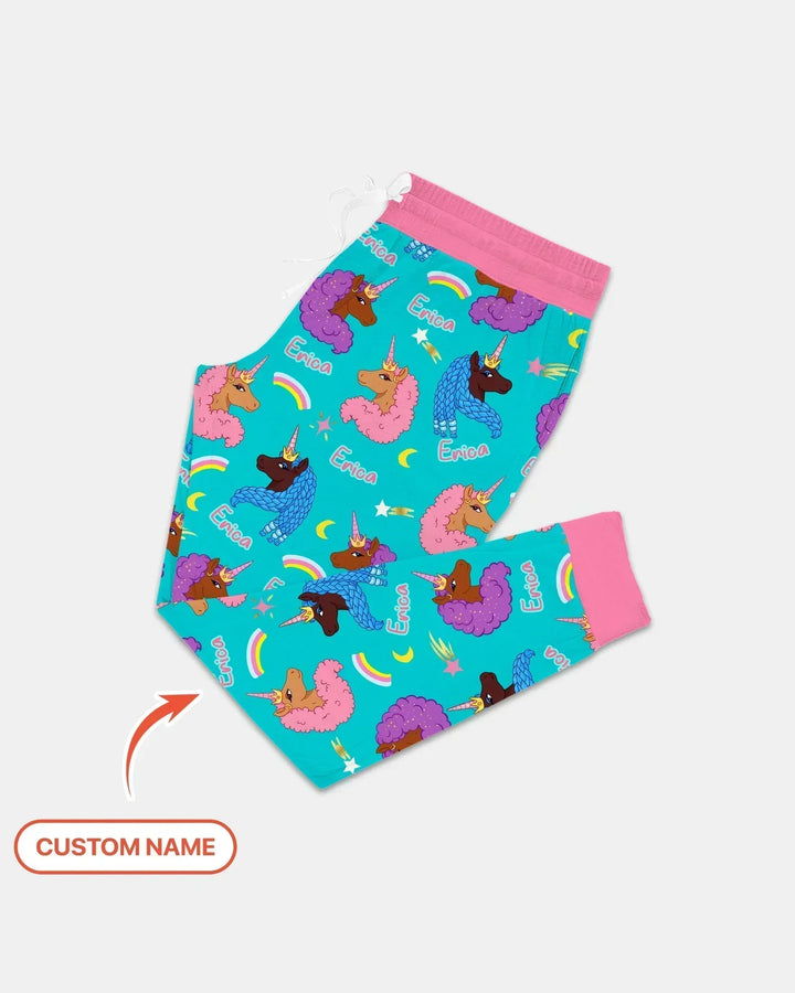 African Astro Unicorn Bamboo Women Pajama Set