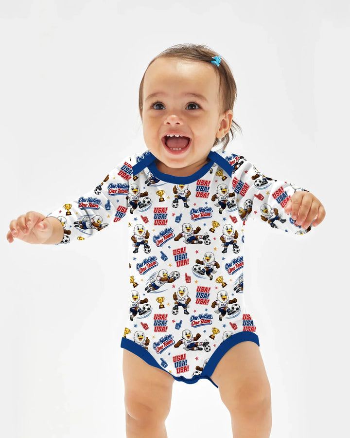 Soccer One Nation One Team Bamboo Bodysuit