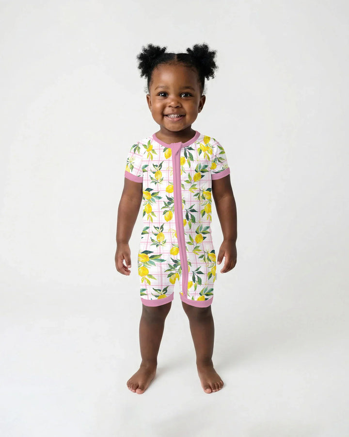 Mediterranean Lemons Family Matching Bamboo Shorty Zippy