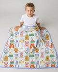 Puppy Portrait Bamboo Blanket