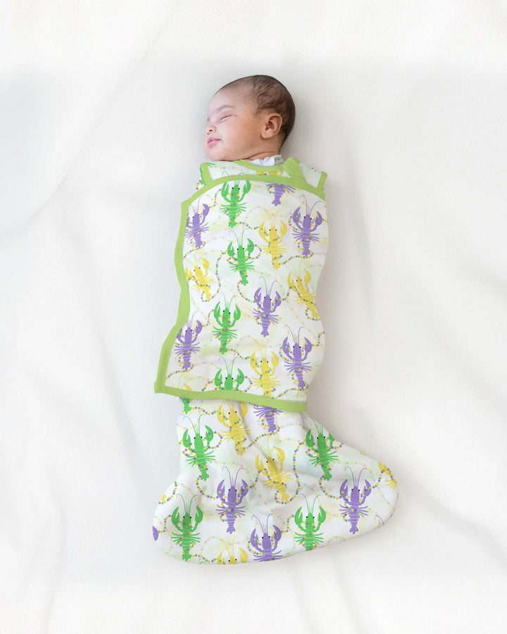 Mardi Gras Crawfish Family Matching Bamboo Sleep Bag Swaddler