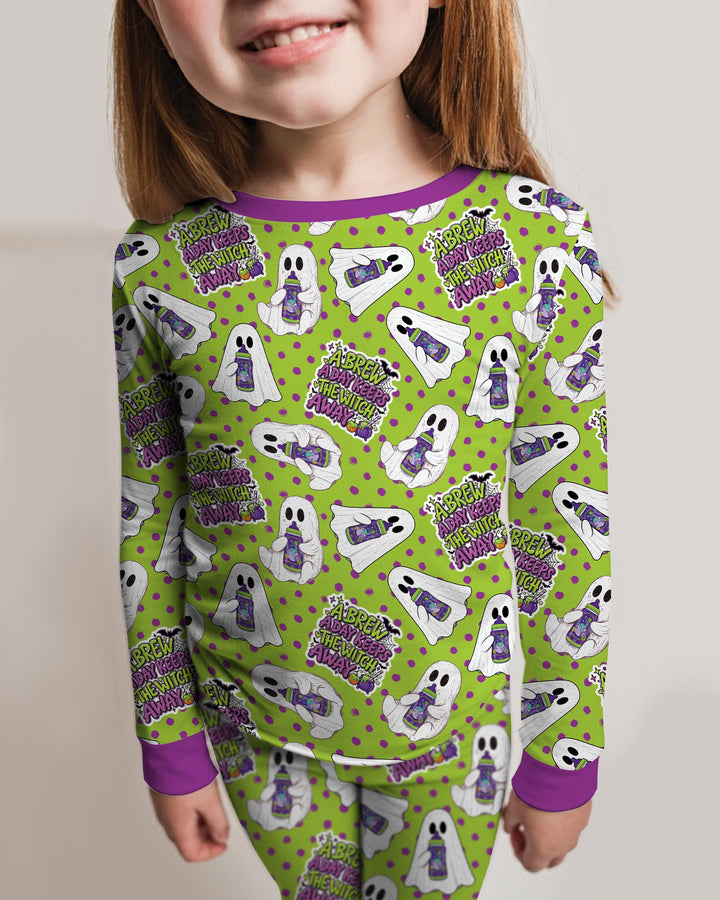 Boo Brew Ghosts Bamboo Two Piece Long Sleeve Pajama Set