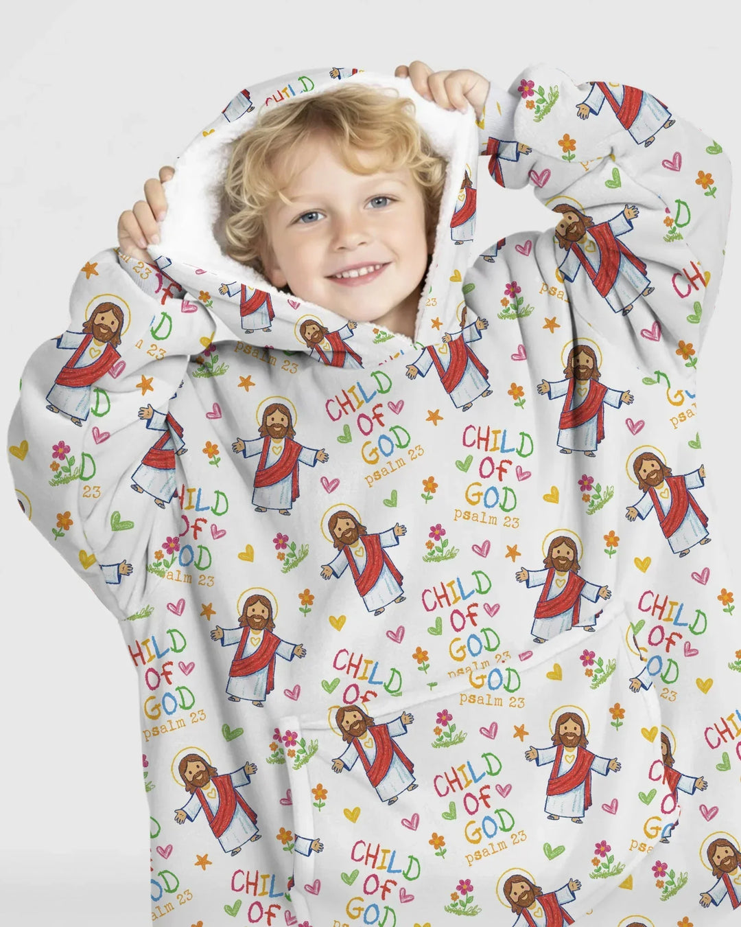 Jesus Loves Me Bamboo Blanket Hoodie