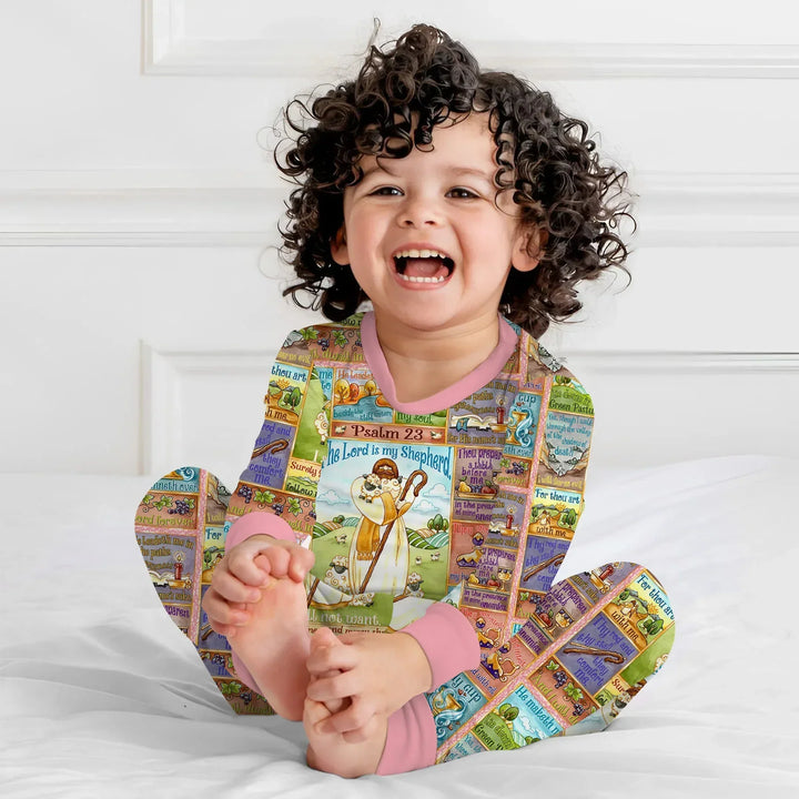 The Lord Is My Shepherd Bamboo Two Piece Long Sleeve Pajama Set