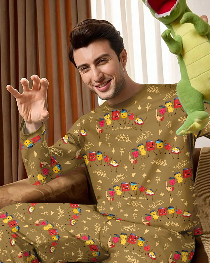 Let's Celebrate Rosh Hashanah Bamboo Men's Pajama Set