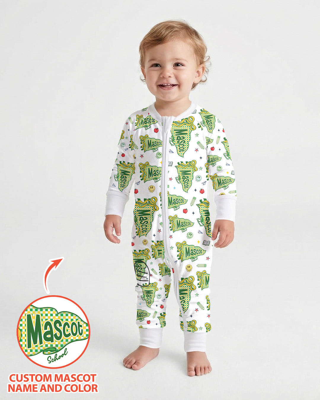 Custom Mascot School Name Bamboo Convertible Zippy