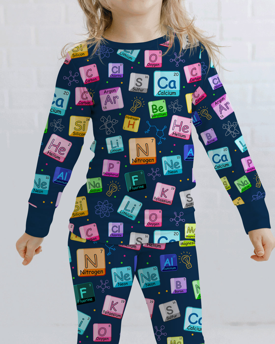 Science Elements Bamboo Two Piece Long Sleeve Pajama Set