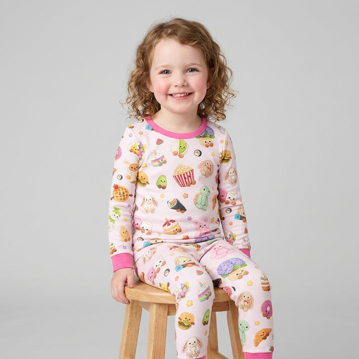 Kawaii Jellycat Bamboo Two Piece Long Sleeve Pajama Set
