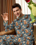 Majestic Highland Cows Family Matching Bamboo Men's Pajama Set