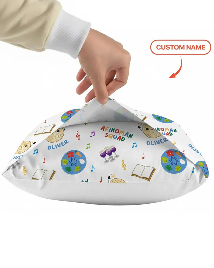 Custom Name Passover Afikoman Squad Bamboo Pillow Case