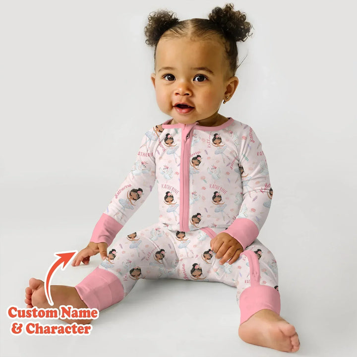 Custom Name Ballerina Doll Bamboo Convertible Zippy